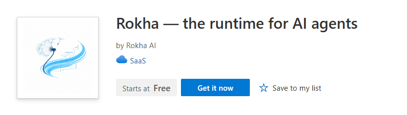 Rokha — the runtime for AI agents, on Microsoft Marketplace